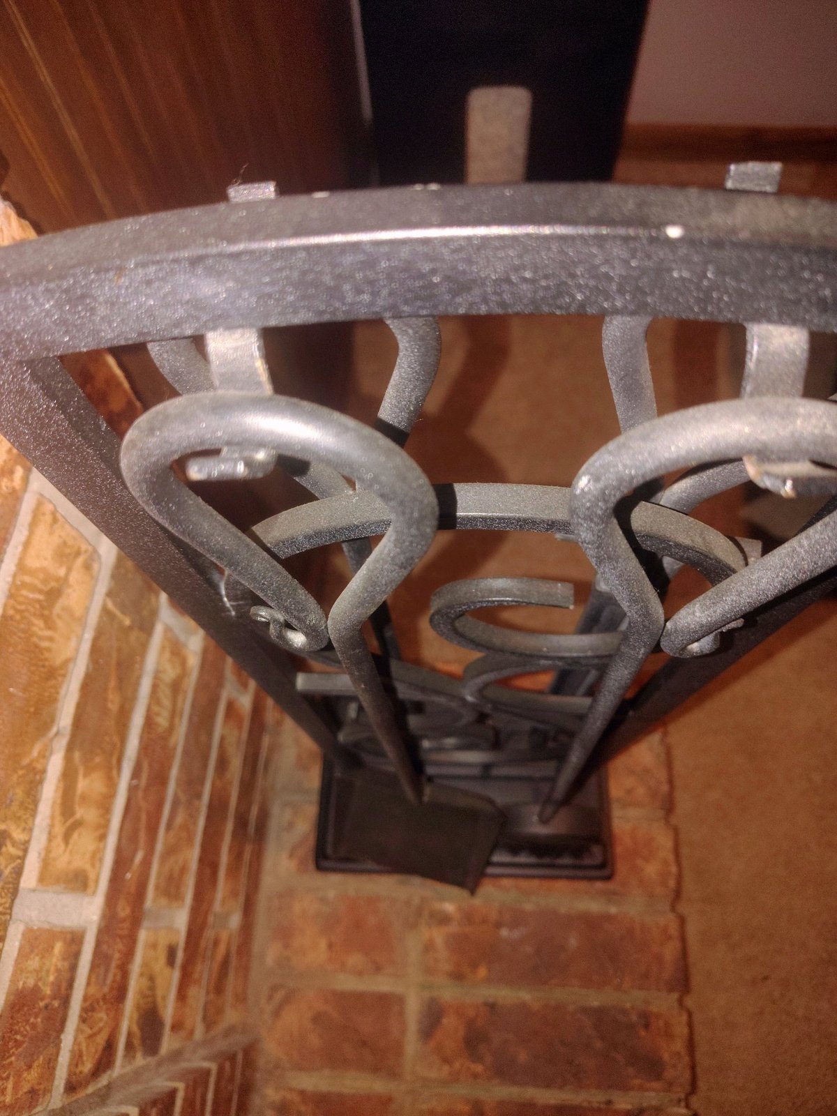 Brass Fireplace Polish - Before